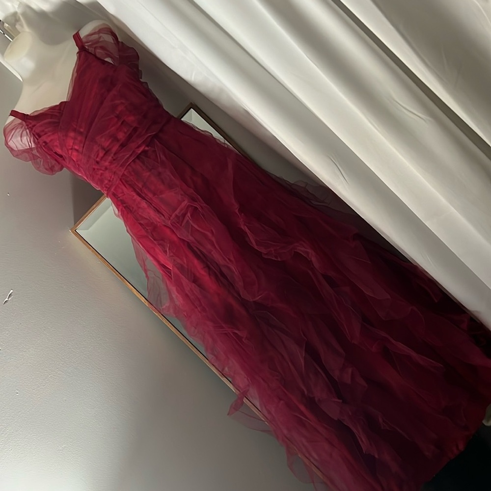 Holiday or prom dress, size small, color - burgundy